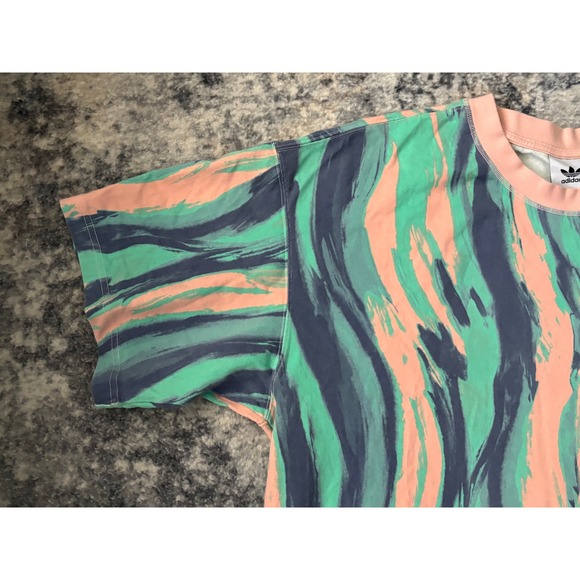 Adidas ORIGINALS MEN'S R.Y.V OVERSIZE T SHIRT Adult XL‎ Pastel Pink Blue Navy - Picture 5 of 11